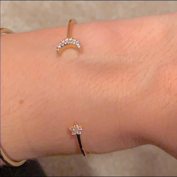 HENRI BENDEL Luxe Chic Moon Wire Cuff Bracelet - Picture 2 of 8